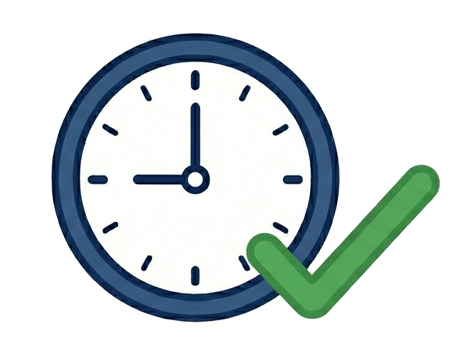 Icône respect des horaires